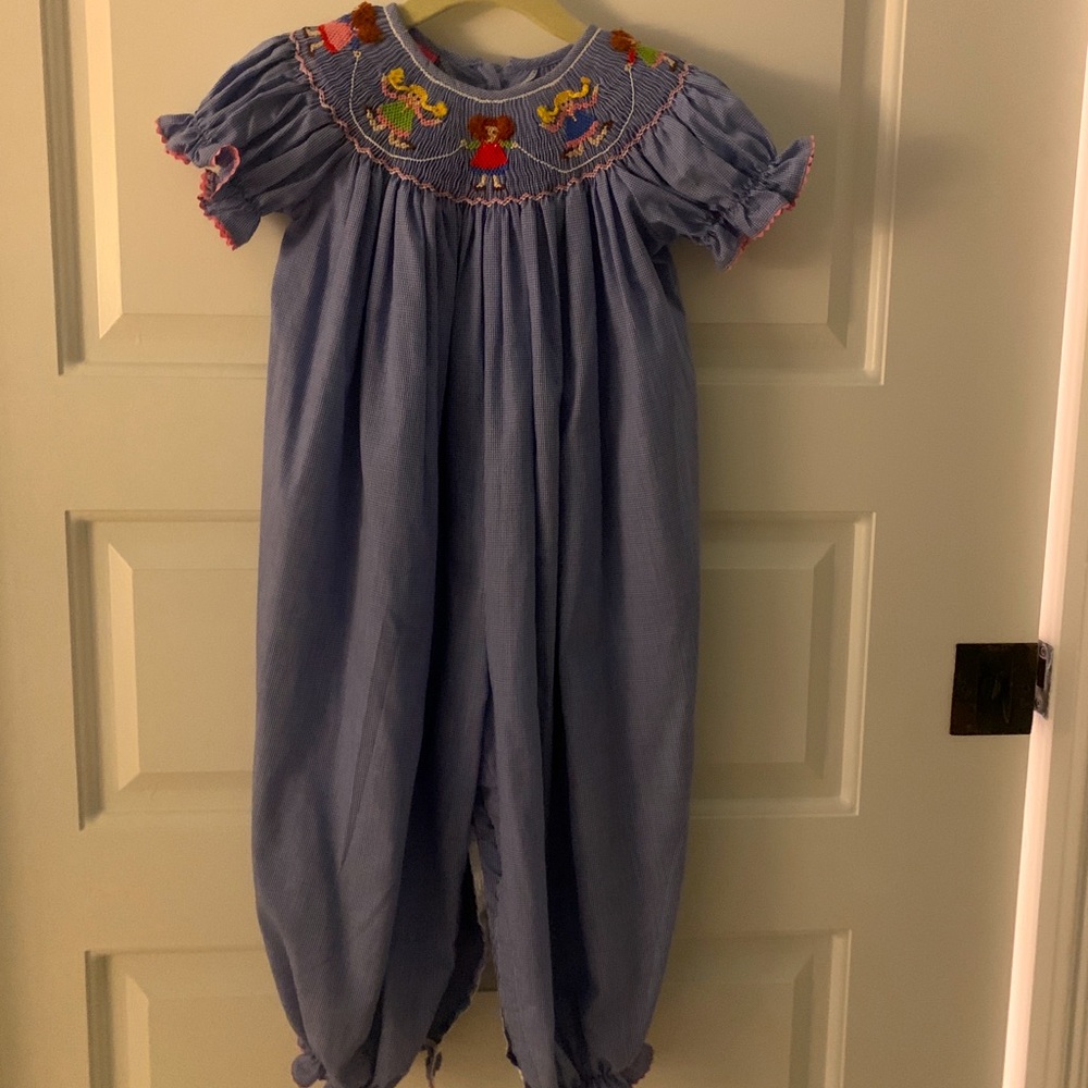 Smocked Romper, Cheerleaders